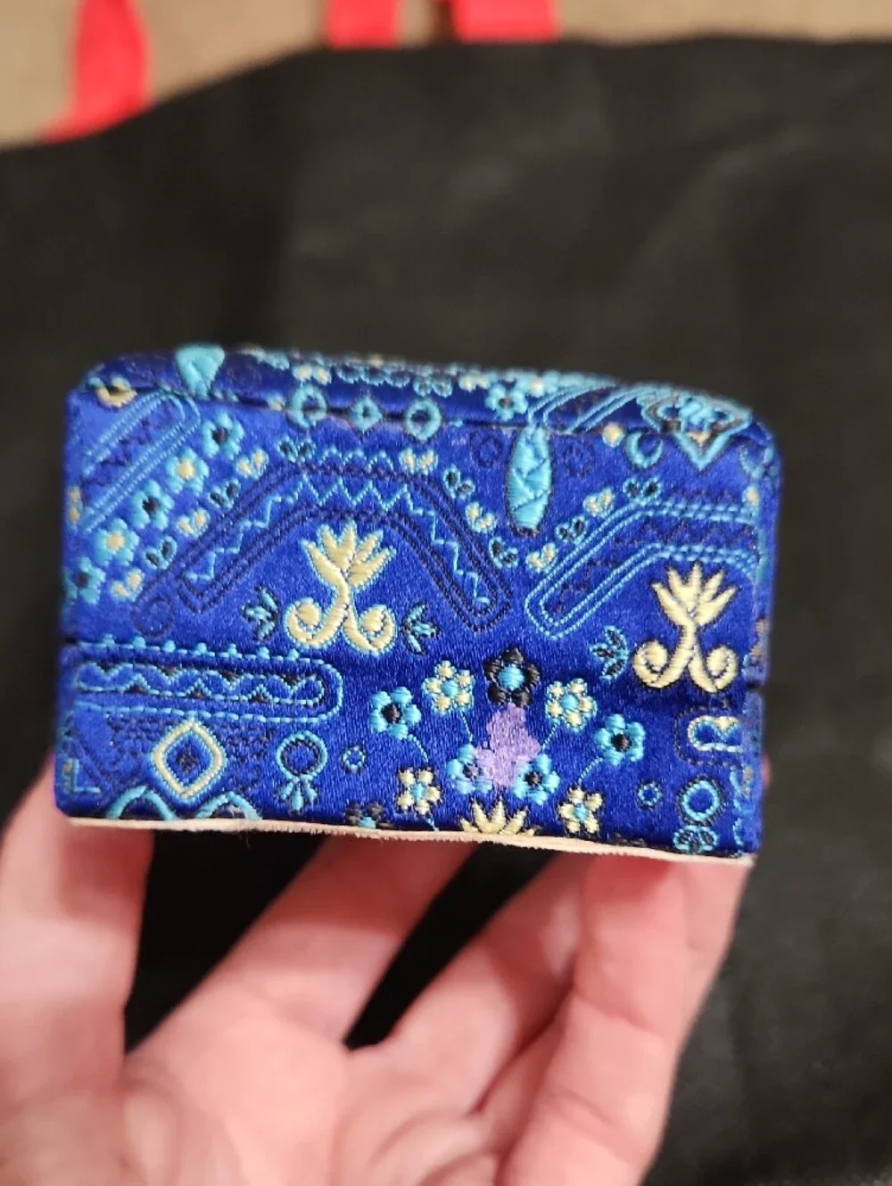 Blue Patterned Jewelry Box